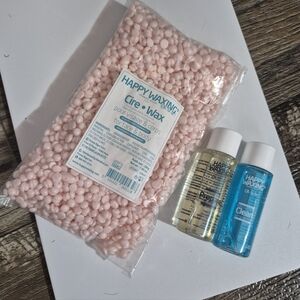 Perron Rigot Happy Waxing Hard Wax Beads with Prep & Clean Solutions Set Pink
